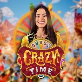 Crazy Time logo by Evolution at Casina CasinoCrazy Time
