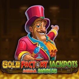 Gold Factory Jackpots Mega Moolah game by Aurum Signature Studios – logo hosted on Casina Casino