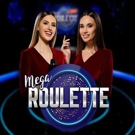 Mega Roulette online game logo by Pragmatic Play on casinacasino.eu.com