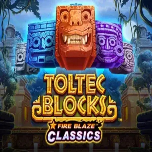 Fire Blaze: Toltec Blocks logo – Slots by Rarestone Gaming at Casina Casino